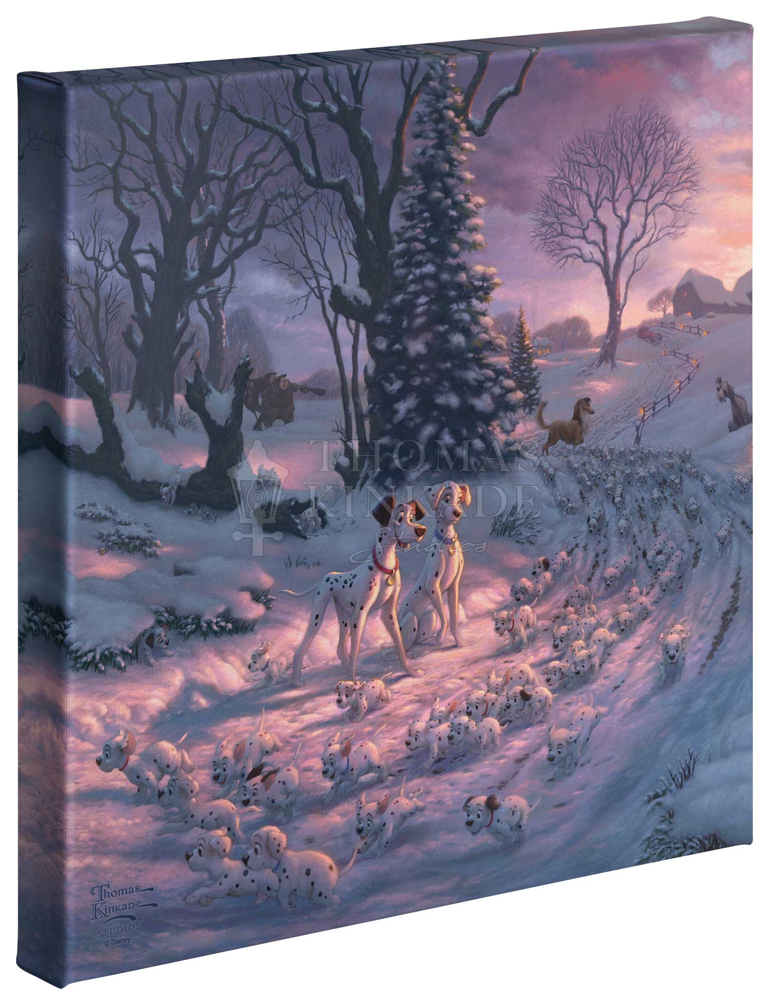 thomas kinkade 101 dalmatians on the run