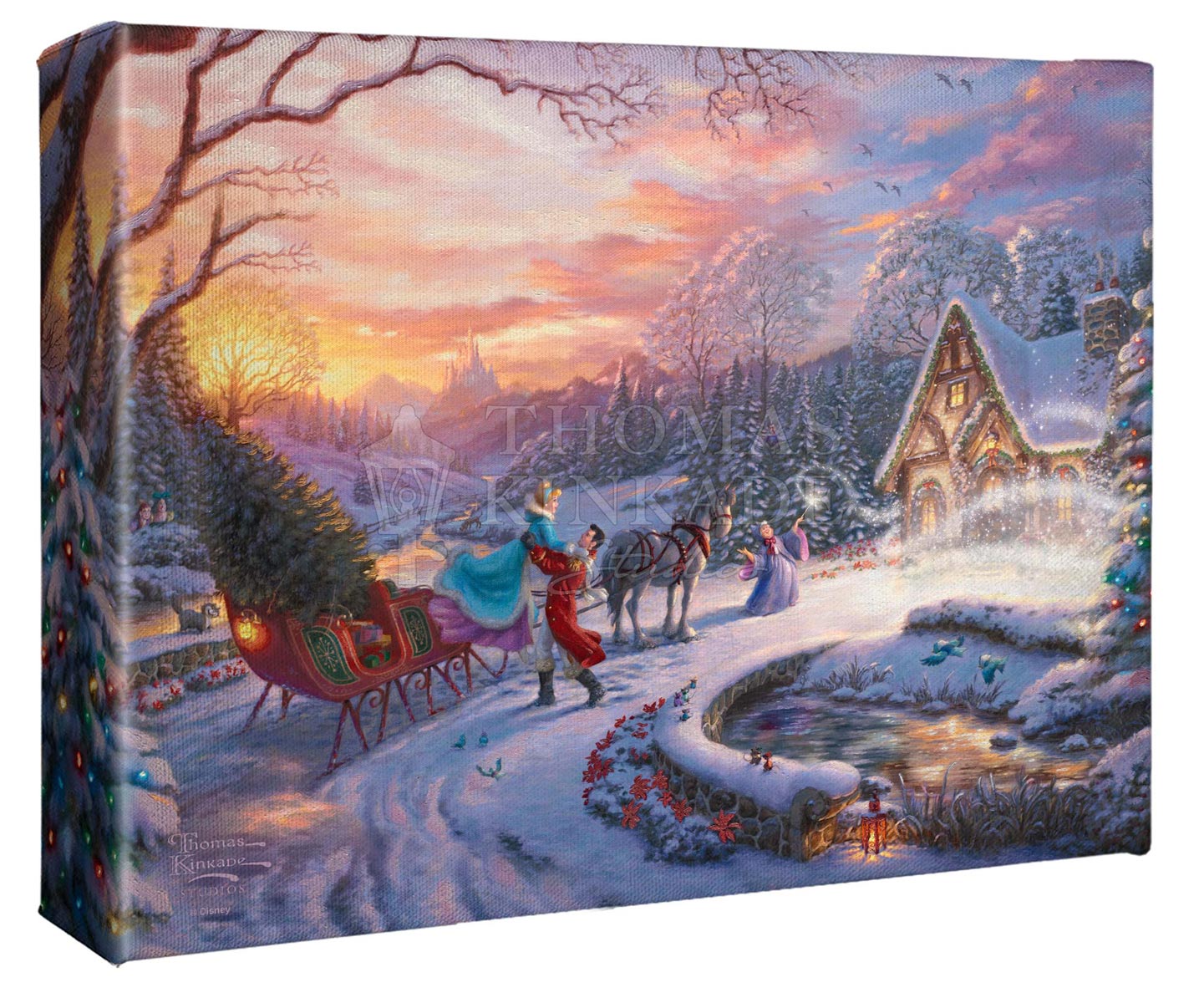 thomas kinkade cinderella bringing home the tree