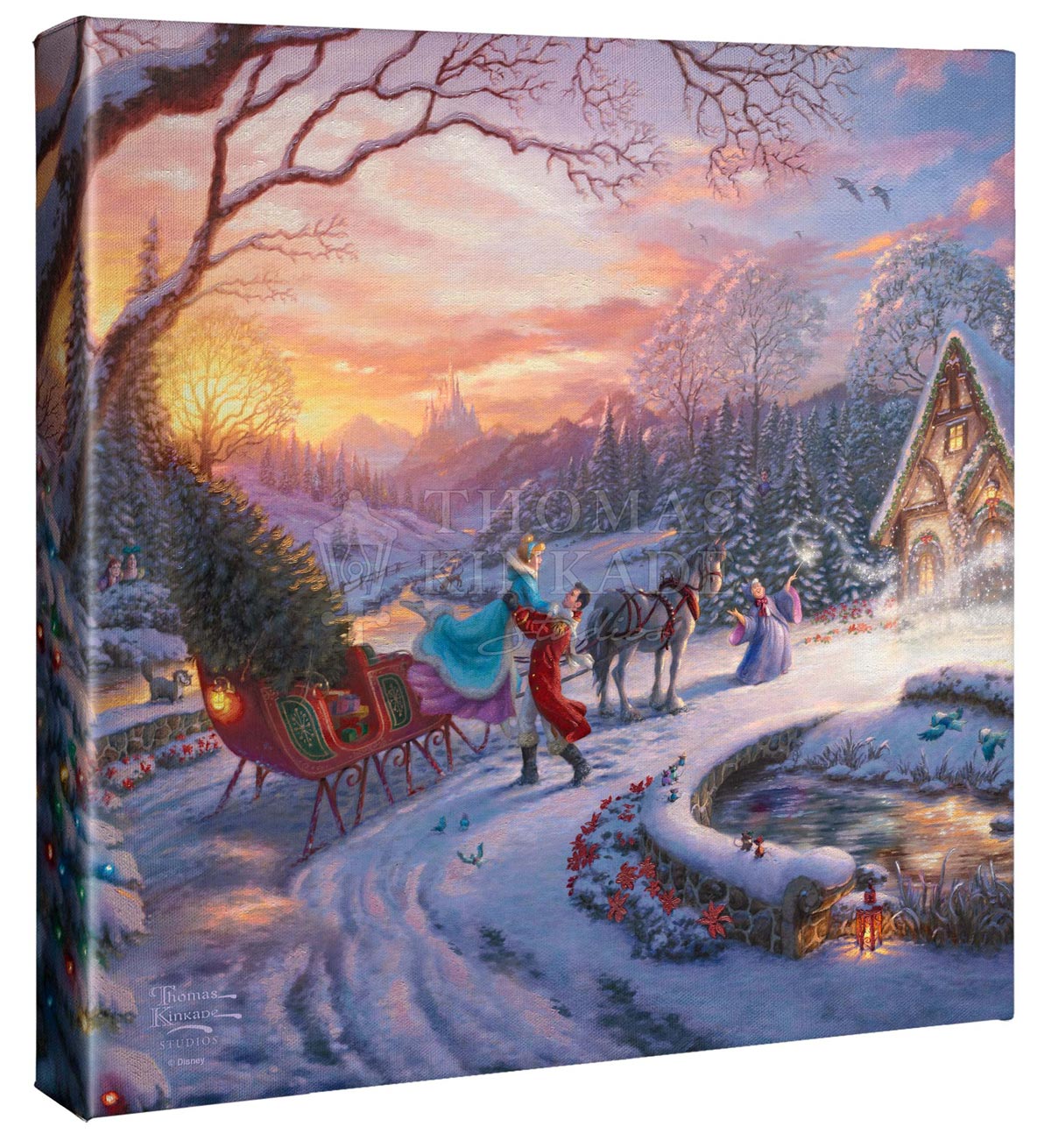 thomas kinkade cinderella bringing home the tree