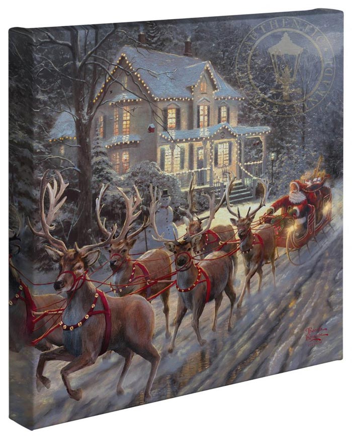 thomas kinkade here comes santa claus