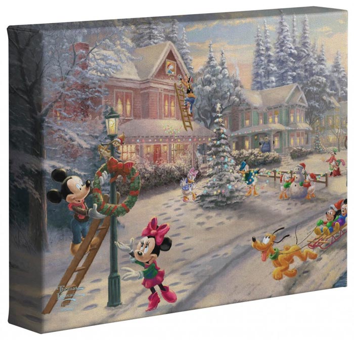 thomas kinkade mickey's victorian christmas