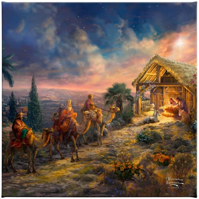 away in the manger 14x14