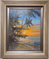 Island-Sunset-14x11-Original Steven Quartly-21"x18" Framed