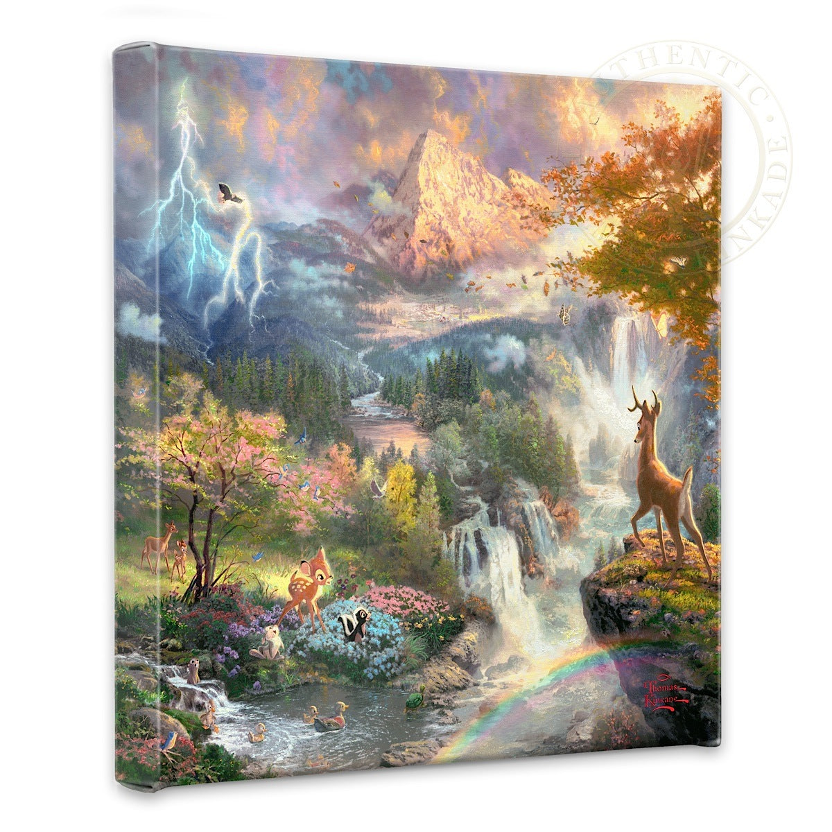 Bambi's First Year - 14&#34; x 14&#34; Gallery Wrapped Canvas