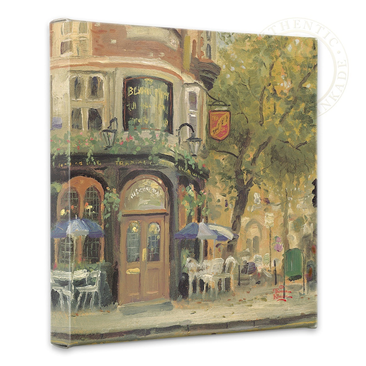Bloomsbury Cafe - 14&#34; x 14&#34; Gallery Wrapped Canvas