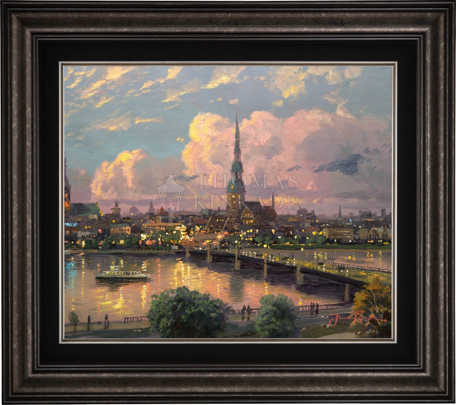 Sunset over Riga, Latvia, by Thomas Kinkade