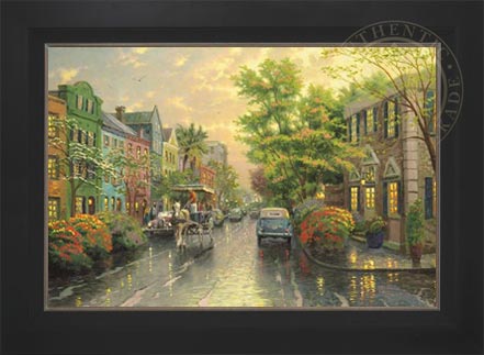 Charleston, Sunset on Rainbow Row, by Thomas Kinkade