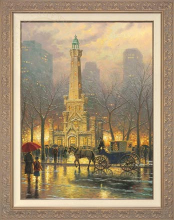Chicago, Winter at the Water Tower, by Thomas Kinkade