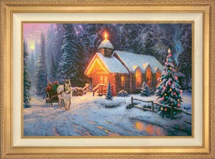 Christmas Chapel I, by Thomas Kinkade