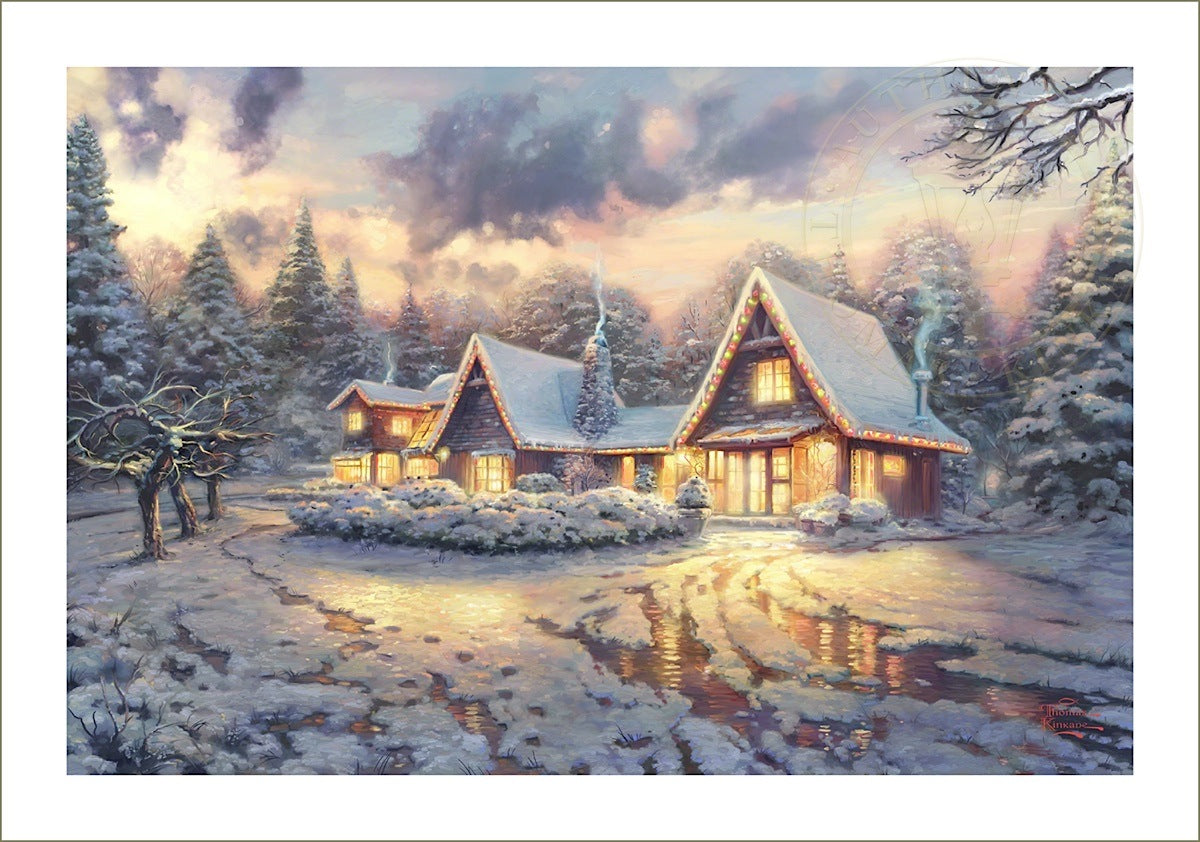Christmas Lodge, by Thomas Kinkade