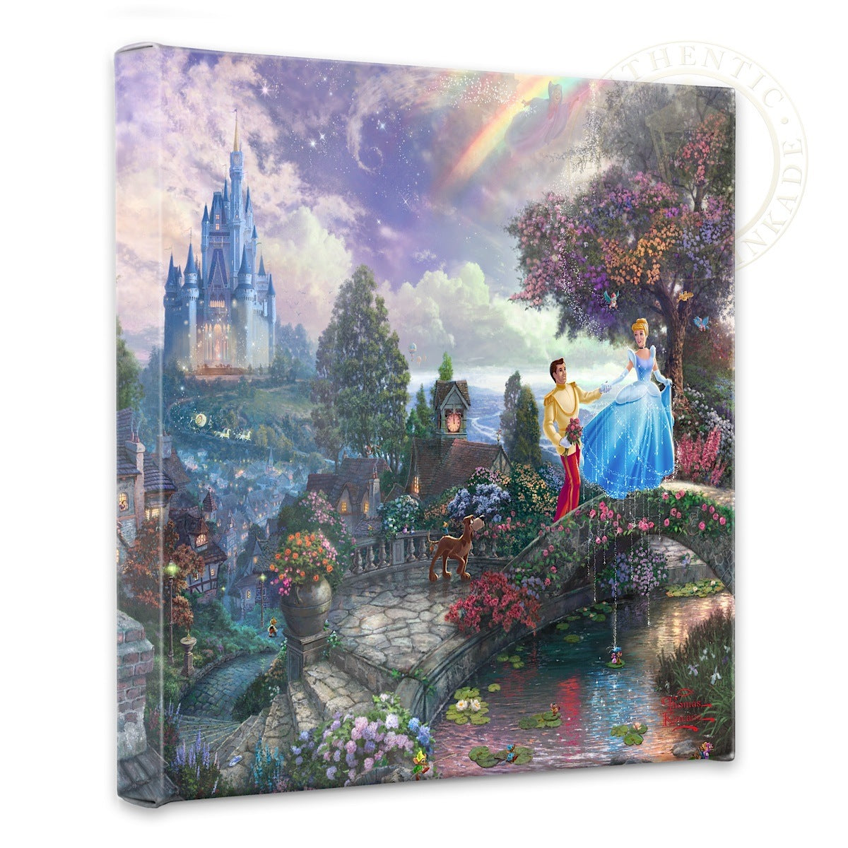 Cinderella Wishes Upon a Dream - 14&#34; x 14&#34; Gallery Wrapped Canvas