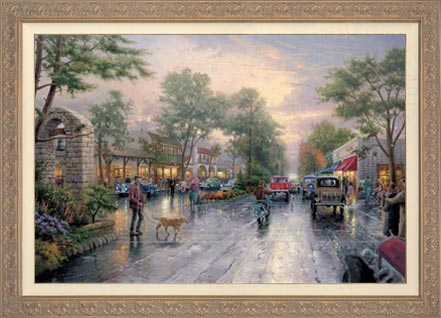 Carmel, Sunset on Ocean Avenue, by Thomas Kinkade