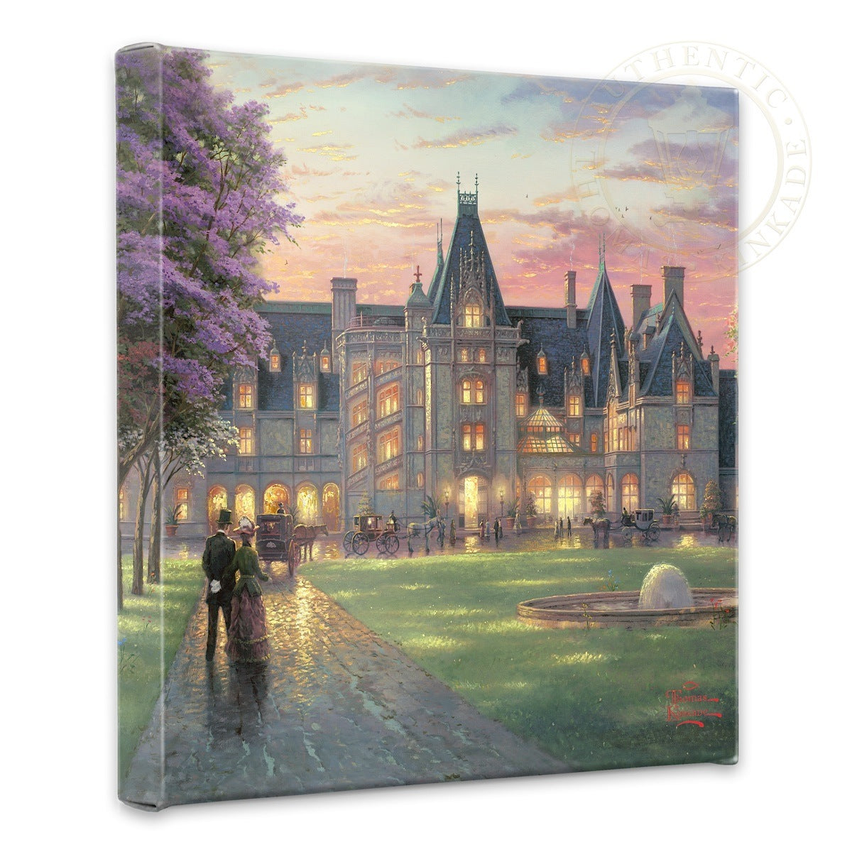 Elegant Evening at Biltmore - 14&#34; x 14&#34; Gallery Wrapped Canvas