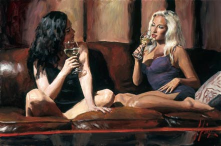 fabian perez blonde and brunette