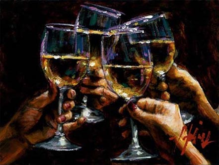 fabian perez brindis con blanco