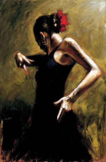 fabian perez dancer in black