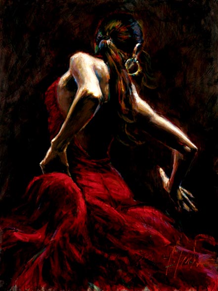 fabian perez dancer in red