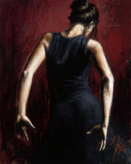 fabian perez el baile del flamenco en rojo ii