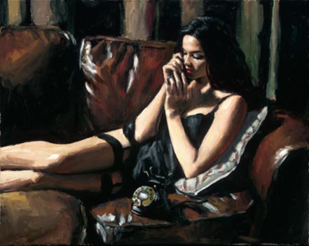 fabian perez eugie on the couch