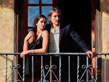 fabian perez fabian and lucy at the balcony iii