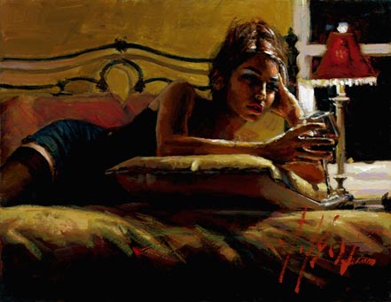 fabian perez giorgina in yellow room