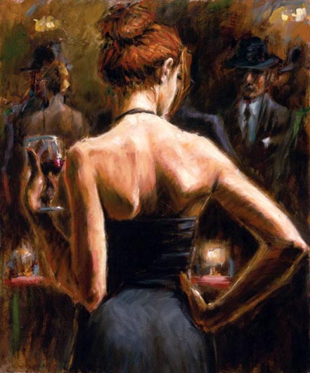 fabian perez girl with red hair