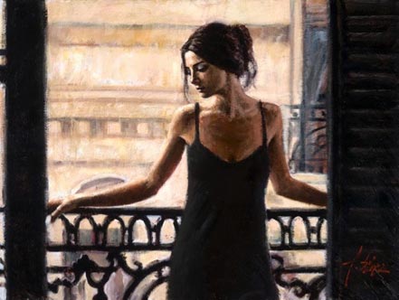 fabian perez luciana at the balcony