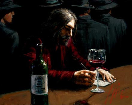fabian perez man at the bar