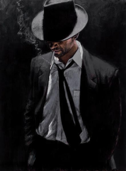 fabian perez man in black suit iii