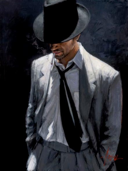 fabian perez man in white suit iv