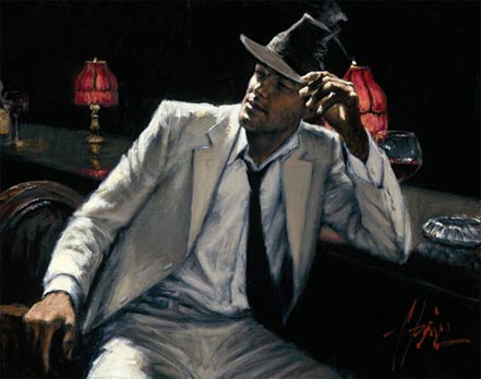 fabian perez man in white suit v