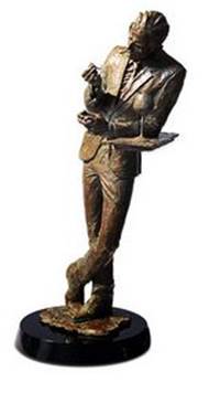 Fabian Perez Man Lighting Cigarette at Bar