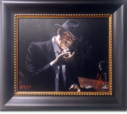 fabian perez man lighting cigarette