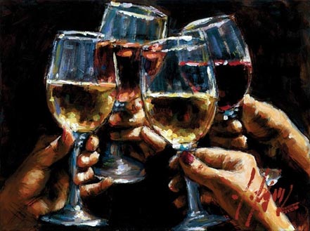 fabian perez red white and rose iii