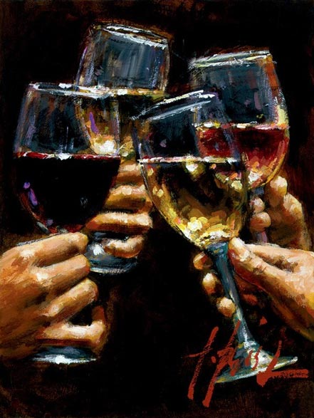 fabian perez red white and rose