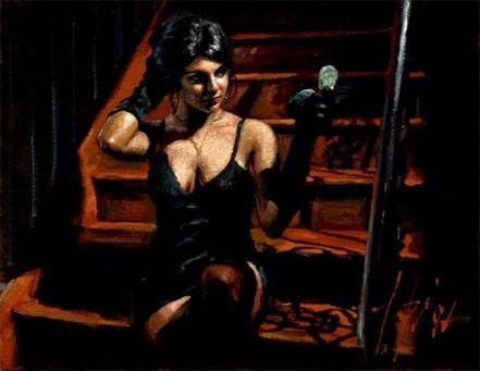 fabian perez saba with mirror