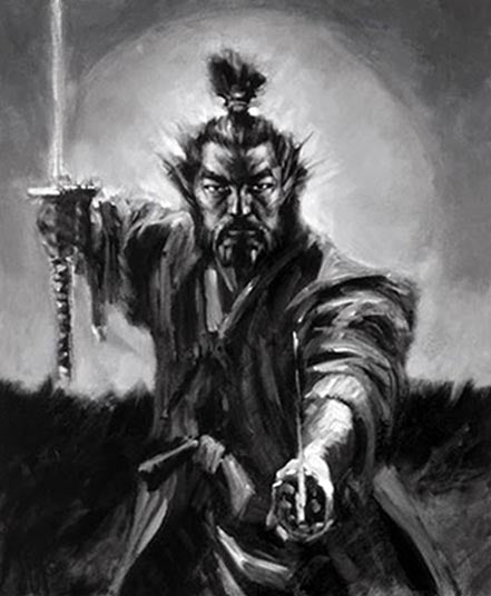 fabian perez samurai black and white