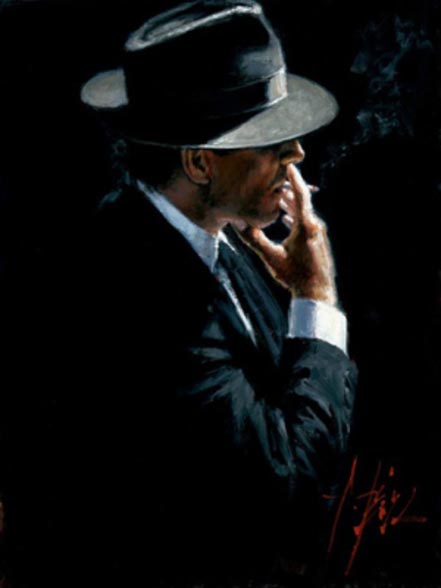fabian perez smoking under the light ii