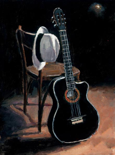 fabian perez still life with guitar ii