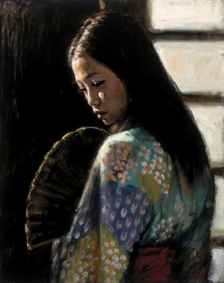 fabian perez study for japanese girl ii