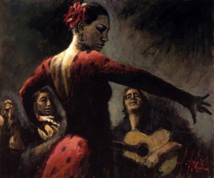 fabian perez study for tablado flamenco ii