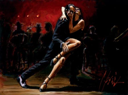fabian perez tango in red