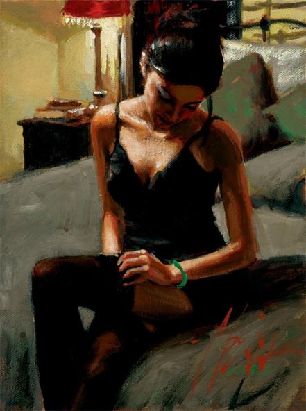 fabian perez tess on bed ii