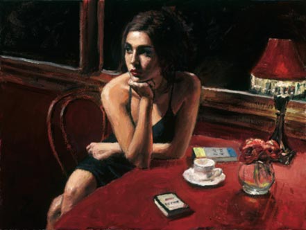 fabian perez tiffany with tea