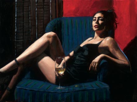 fabian perez vanessa in blue chair ii
