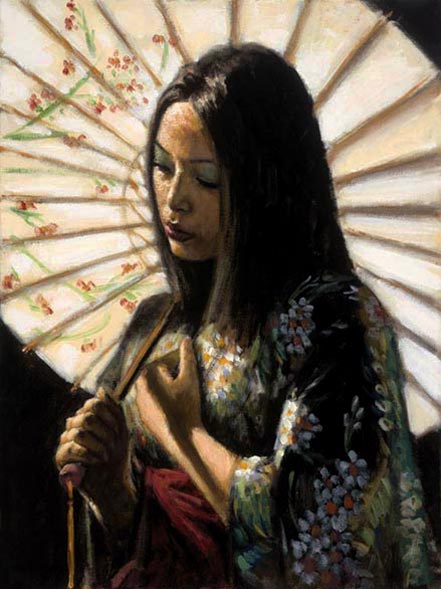 fabian perez white umbrella