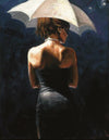 fabian perez woman with white umbrella