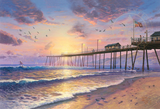 Footprints in the Sand, Kinkade canvas unframed