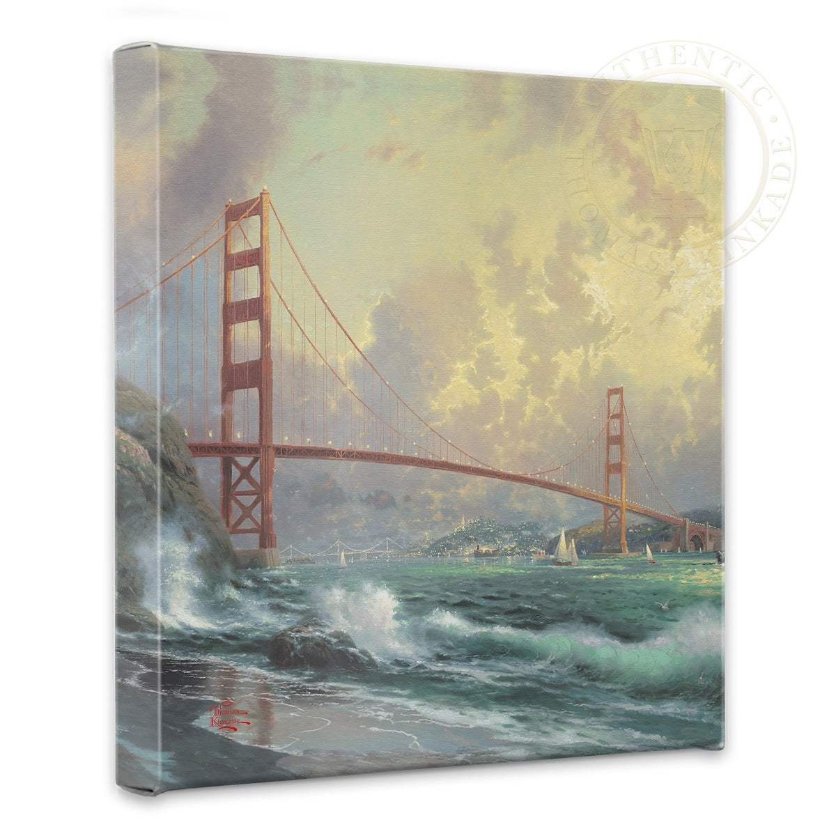 San Francisco&#44; Golden Gate Bridge - 14&#34; x 14&#34; Gallery Wrapped Canvas