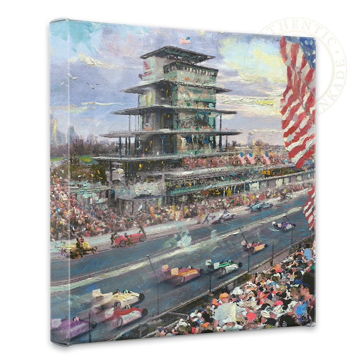 Indianapolis Motor Speedway&#44; 100th Anniversary Study - 14&#34; x 14&#34; Gallery Wrapped Canvas